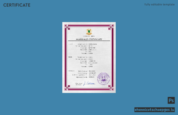 Libysche Heiratsurkunde (PSD-Beispielvorschau)